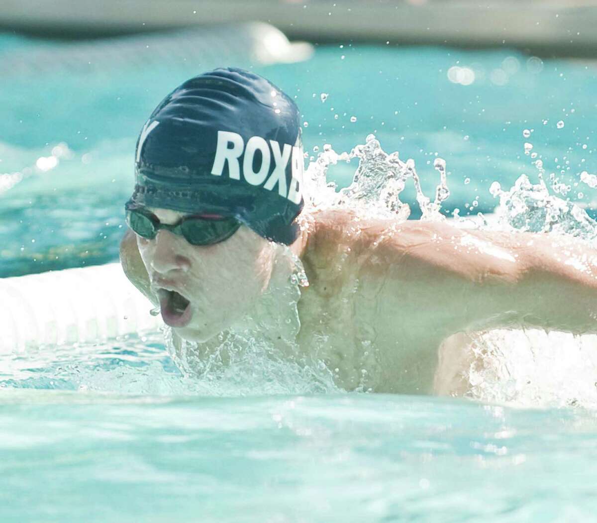 James Pascale of Roxbury Swim & Tennis Club in the 14 and under 50 meter butterfly at the Fairfield County Swim League Championships held at the Roxbury Swim & Tennis Club in Stamford. Saturday, Aug. 13, 2016