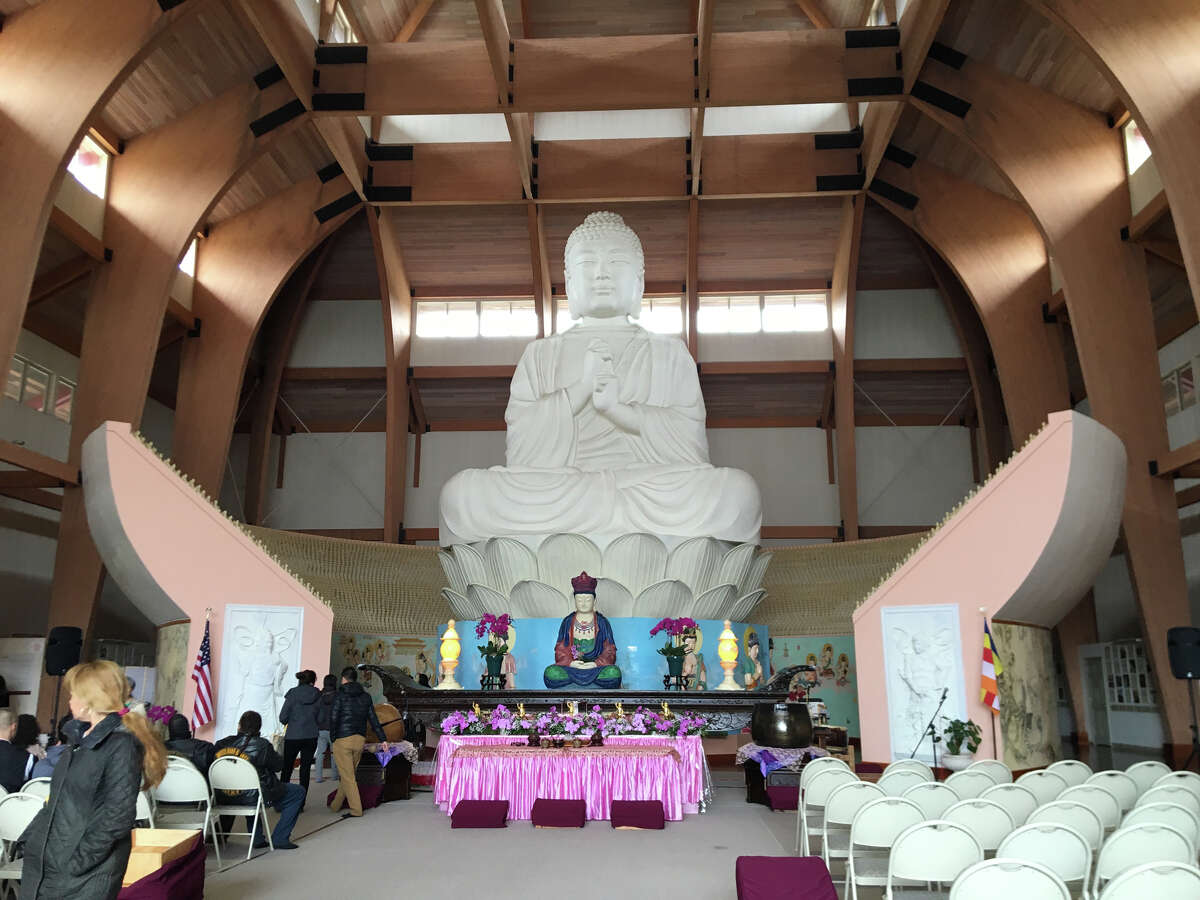 The Western Hemisphere's largest indoor Buddha statue is at the Chuang Yen Monastery in Carmel, N.Y.