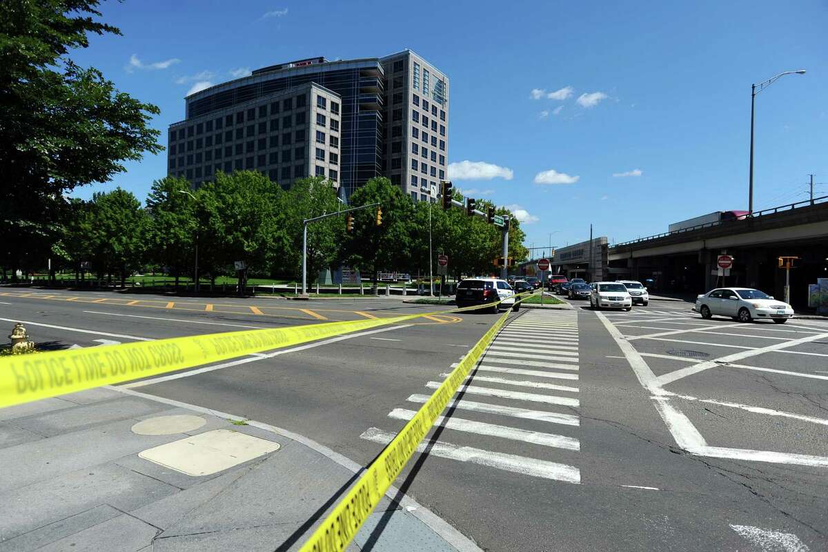 Washington Blvd., from North State Street to Tresser Blvd., was briefly closed by Stamford police after a report of a suspicious package on Sunday, August 14, 2016.