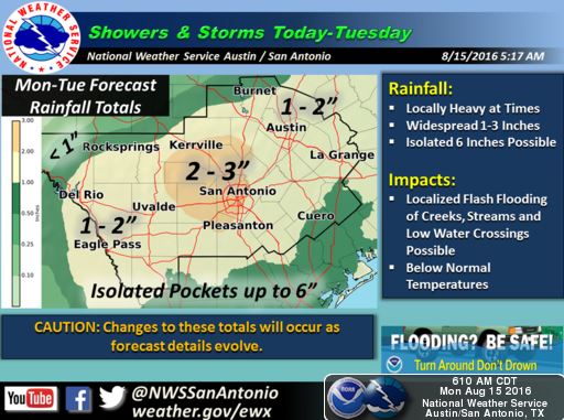 San Antonio under flash flood watch Monday as showers, thunderstorms ...