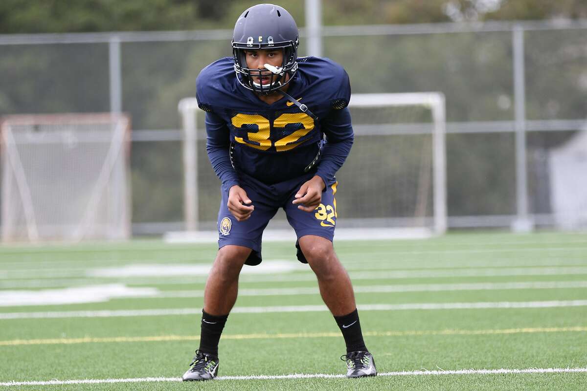 Safety Jacob Anderson waits for a play to develop during a recent Cal practice.