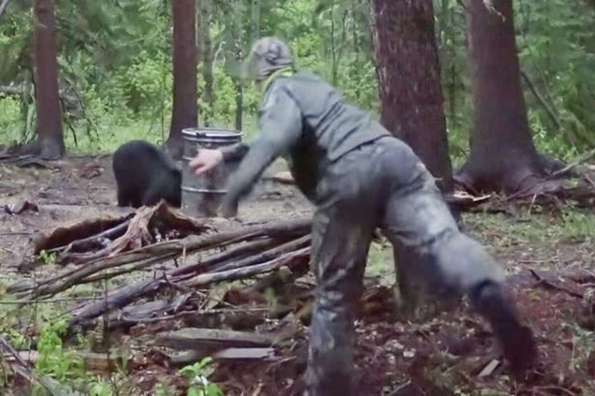 Man kills bear with homemade spear attached to GoPro