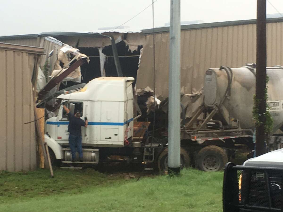 A driverless 18-wheeler carrying lime powder crashed into two buildings Aug. 16, 2016 in New Braunfels, officials said. At around 5:45 a.m., the 18-wheeler, which broke down earlier that day and was being hauled by a large wrecker truck, got loose and hit two buildings in the 4200 block of FM 482. 