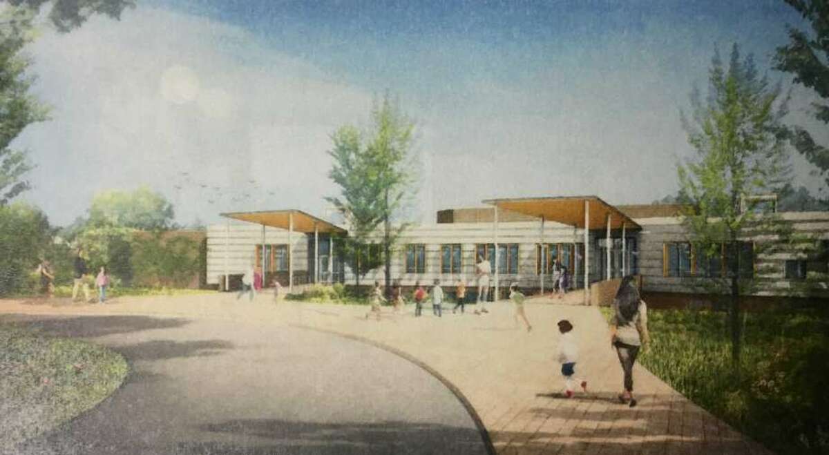 A rendering for New Lebanon School revealed by Tai Soo Kim Partners Architects at the Board of Education in Greenwich, Conn. Wednesday, Jan. 13, 2016.