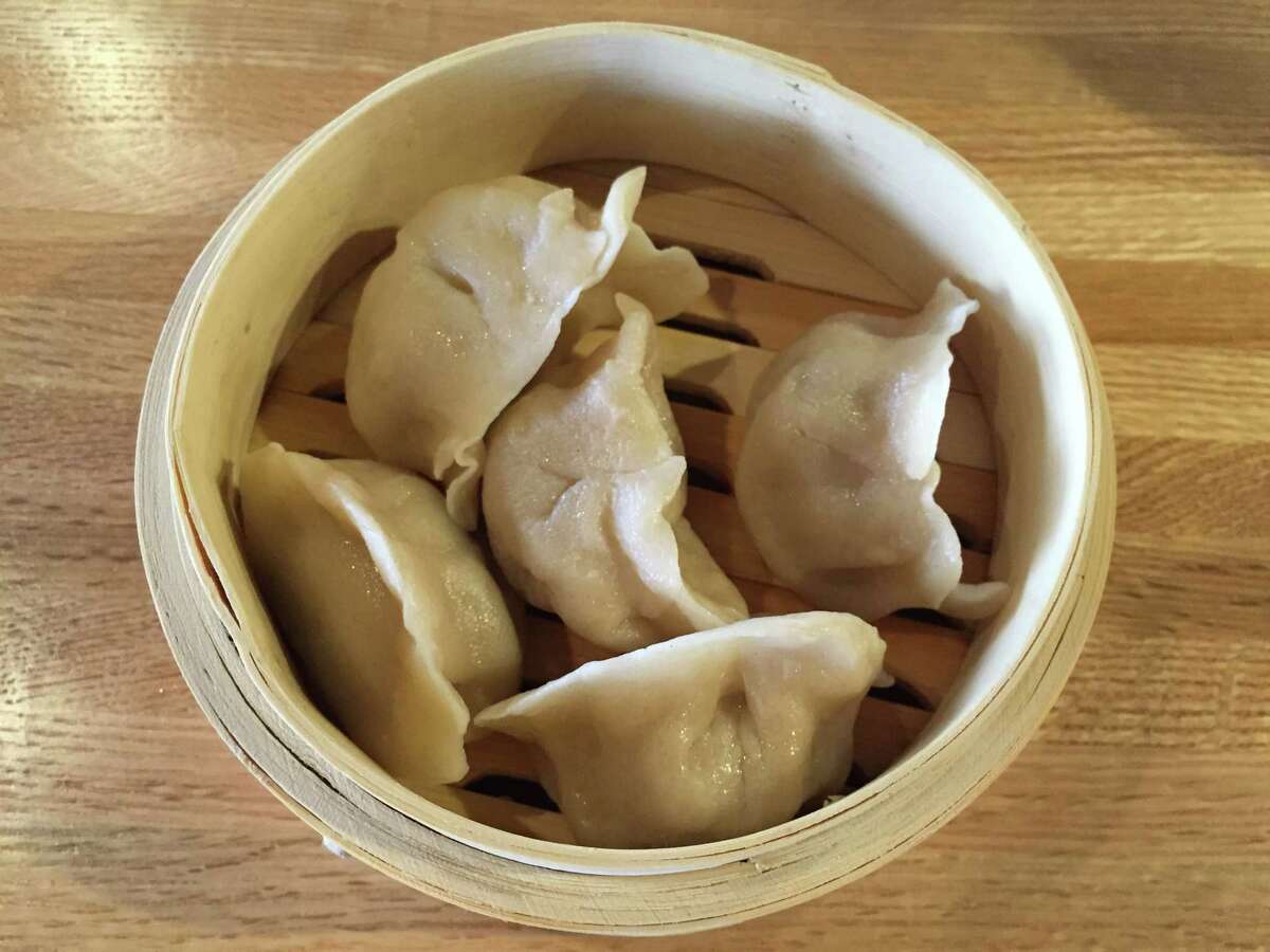 Steamed pork dumplings at Wild Goji, a new Asian fusion bar and restaurant.