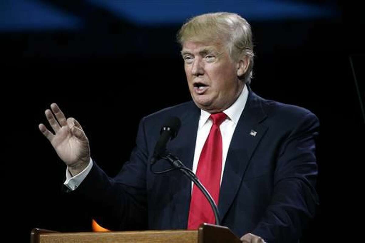 In this July 1, 2016, file photo, Republican presidential candidate Donald Trump speaks during the opening session of the Western Conservative Summit in Denver. Trump is again praising former Iraqi President Saddam Hussein's ruthlessness, saying he killed terrorists "so good." Trump was speaking at a rally Tuesday, July 5, 2016, in North Carolina when he turned to the former Iraqi leader. (AP Photo/David Zalubowski)