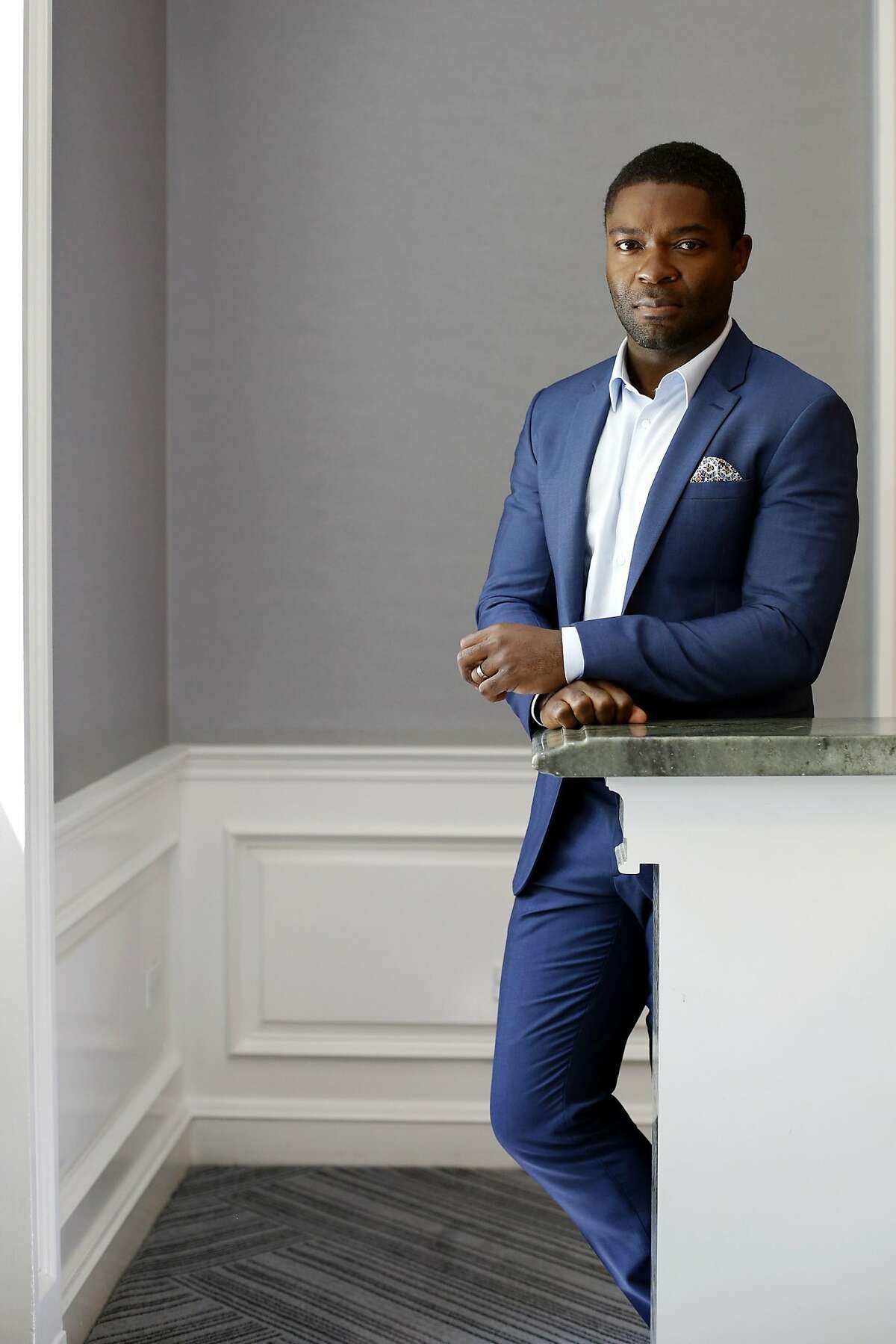 David Oyelowo poses for a photograph while promoting his new film "Queen of Katwe" in San Francisco, California, on Tuesday, August 16, 2016.