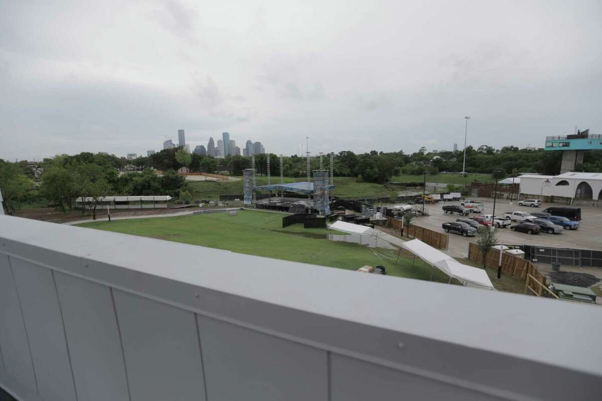 The view from the roof-top where VIP seating will be available at White Oak Music Hall, photographed on Tuesday, Aug. 16, 2016, in Houston. ( Elizabeth Conley / Houston Chronicle )