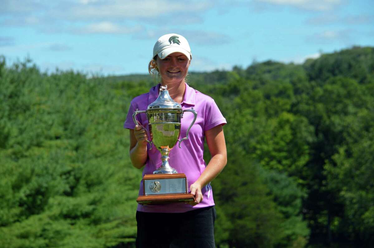 Defending Champion Catherine McEvoy of Greenwich shot a final round 71 for a three-round total of 1-under 218 and a six stroke victory at the 51st Connecticut State Women?’s Amateur on Wednesday, August 17, 2016 at Heritage Village Country Club in Southbury, Conn.