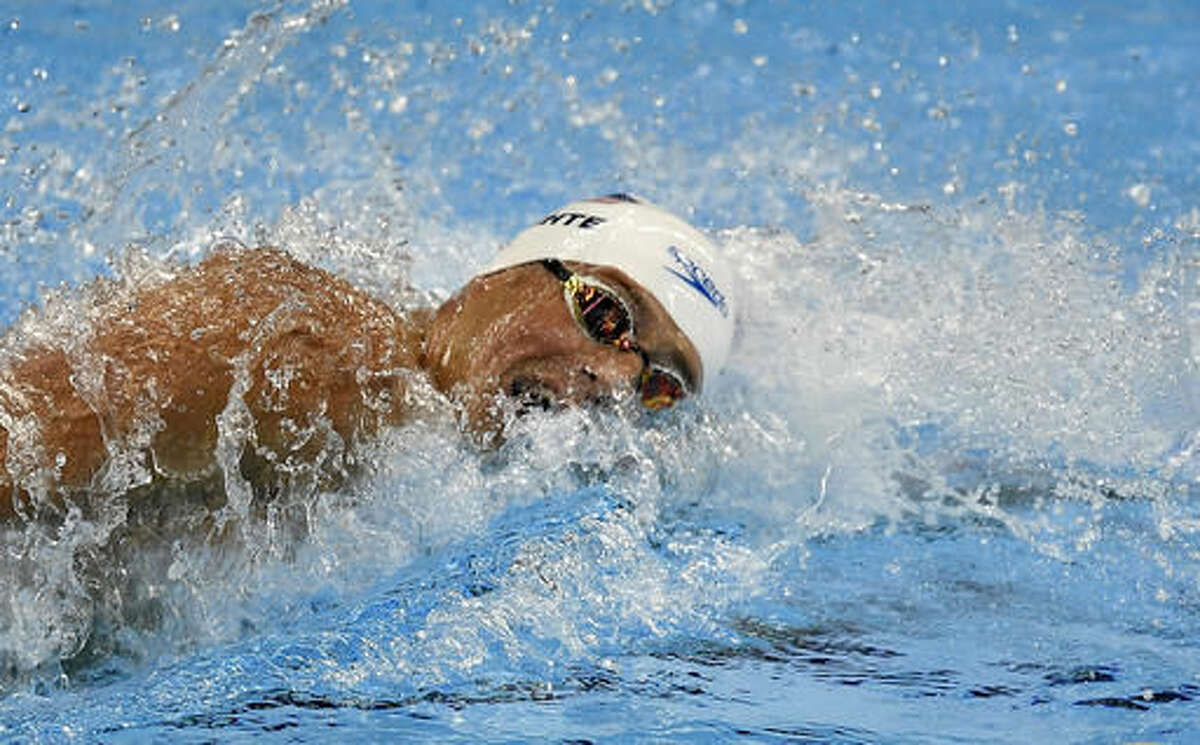 United States' Ryan Lochte swims his leg in a men' 4x200-meter freestyle relay heat during the swimming competitions at the 2016 Summer Olympics, Tuesday, Aug. 9, 2016, in Rio de Janeiro, Brazil. (AP Photo/Martin Meissner)