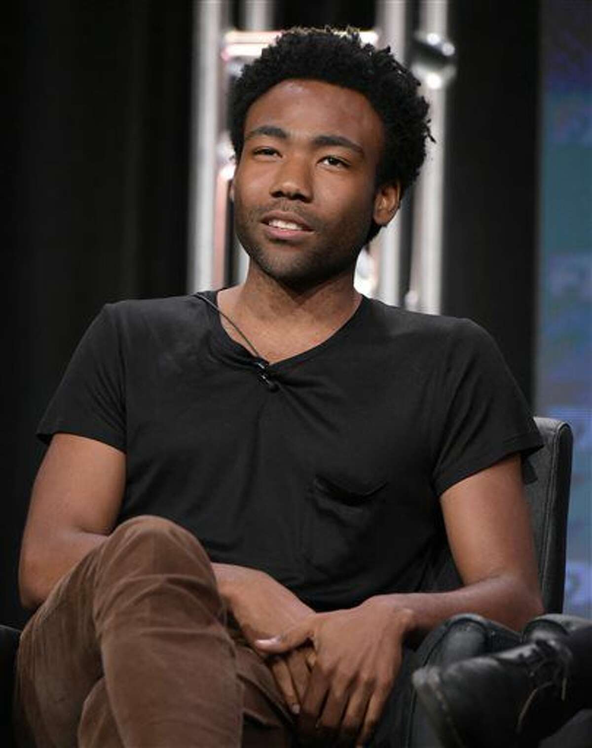 Donald Glover participates in the "Atlanta" panel during the FX Television Critics Association summer press tour on Tuesday, Aug. 9, 2016, in Beverly Hills, Calif. (Photo by Richard Shotwell/Invision/AP)