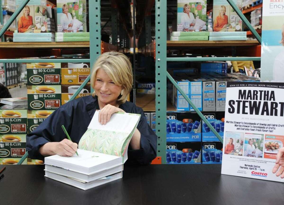 Martha Stewart signs copies of her new book, "Martha Stewart's Encyclopedia of Sewing and Fabric Crafts" and bestsellers "Martha Stewart's Encyclopedia of Crafts" and "Everyday Food: Fresh Flavor East" at Costco in Norwalk, Conn. on Thursday April 29, 2010.
