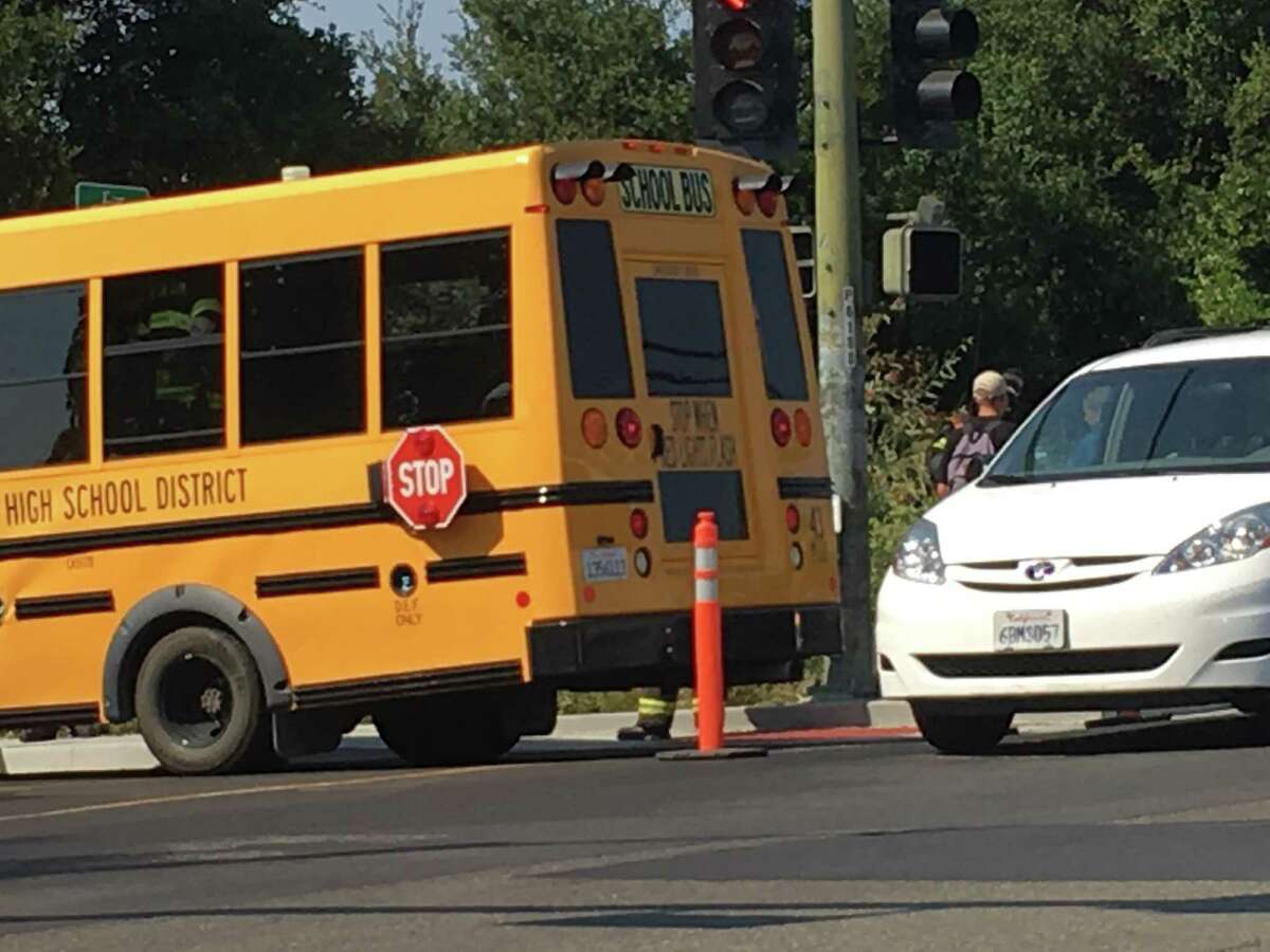 CHP was responding to a crash involving a school bus in Petaluma on Thursday, August 18, 2016.