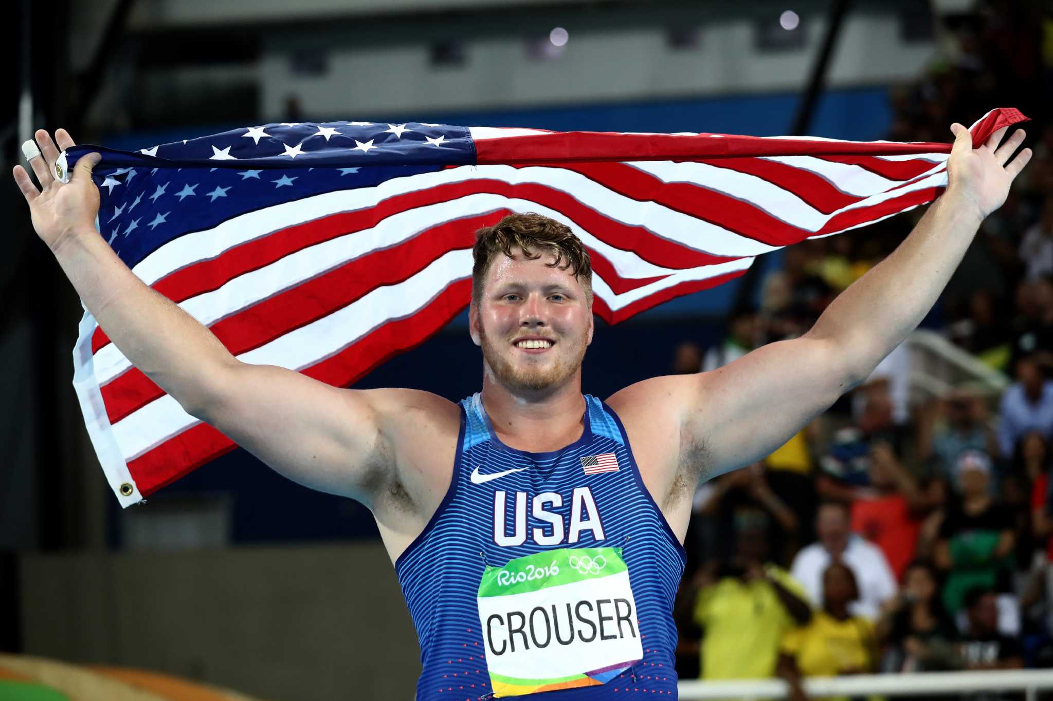 UT graduate Ryan Crouser takes home shot put gold, breaks ...