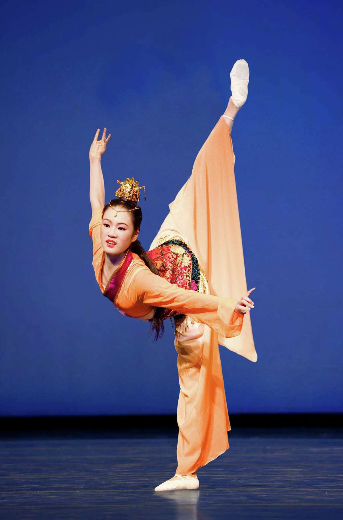 Lily Wang, a dancer with Shen Yun Performing Arts, will appear at the Palace Theater in Waterbury this week. The classical Chinese dance group will also be performing at Lincoln Center in New York, Jan. 11-15.