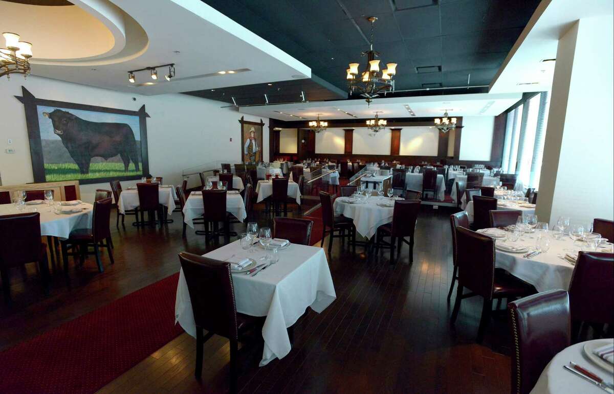 An interior shot of the main dining room of the recently opened Wayne Steakhouse on Broad Street in Stamford, Conn. on Wednesday, Aug. 17, 2016.