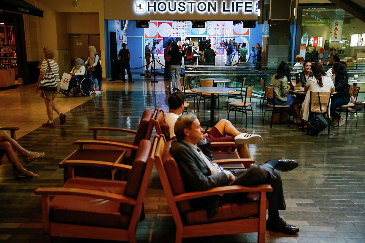 Houston Life, a new daytime TV show from KPRC, films in an open storefront in the Galleria.