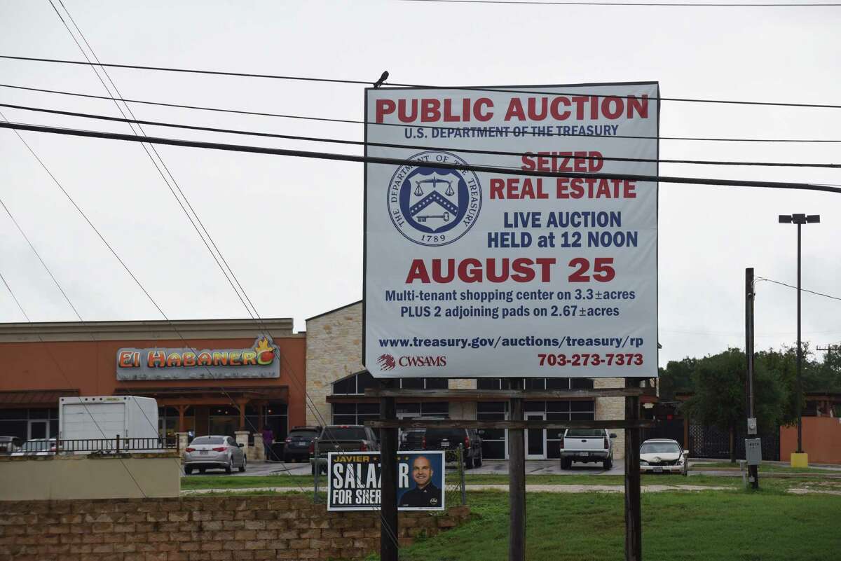 The North Pointe Shopping Center at 281 and Redlands Drive is to be auctioned off this week. It was seized from the former treasurer of the Mexican state of Coahuila.