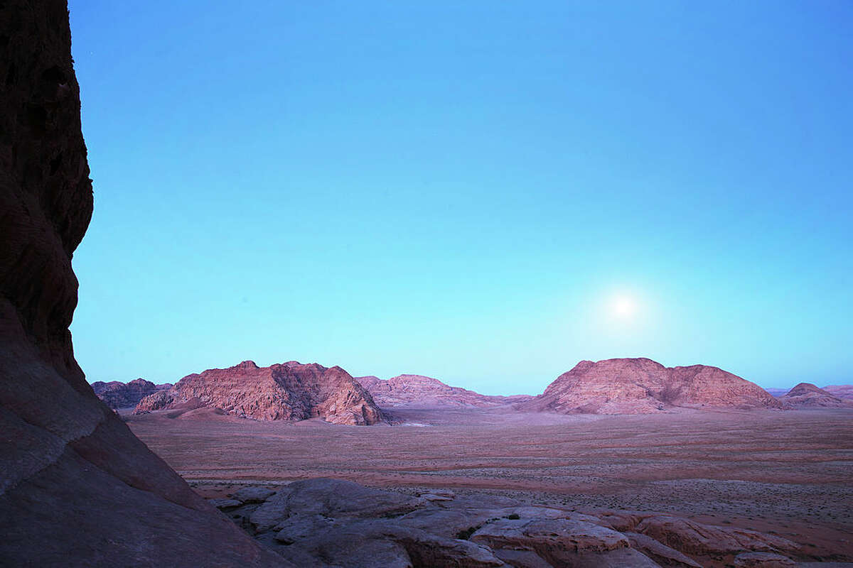 Wadi Rum, a desert area in Jordan where Hollywood filmed the 2015 Oscar-winning film "The Martian."