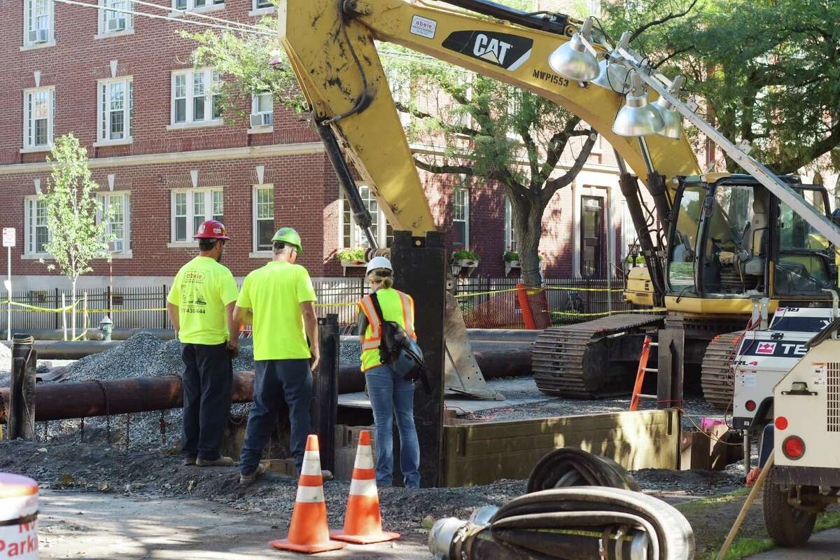 Albany sinkhole work, water restrictions continue