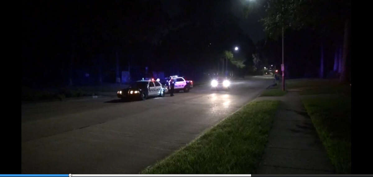 A bicyclist died about 11 p.m. Monday, Aug. 22, 2016, when a car hit as he rode across the street in the 700 block of west 43rd Street near Shepherd in north Houston. (Metro Video)