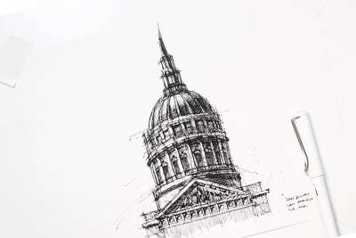 Architect S Love Of San Francisco Buildings Shows In His Sketches