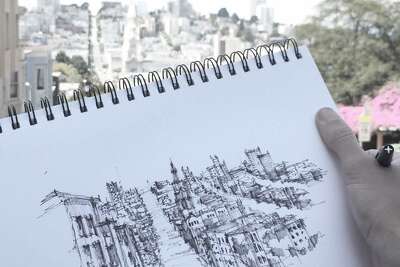 Architect S Love Of San Francisco Buildings Shows In His Sketches