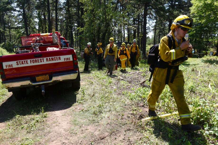 The Albany Pine Bush  prepares for a controlled burn Friday. (Michael P. Farrell / Times Union)