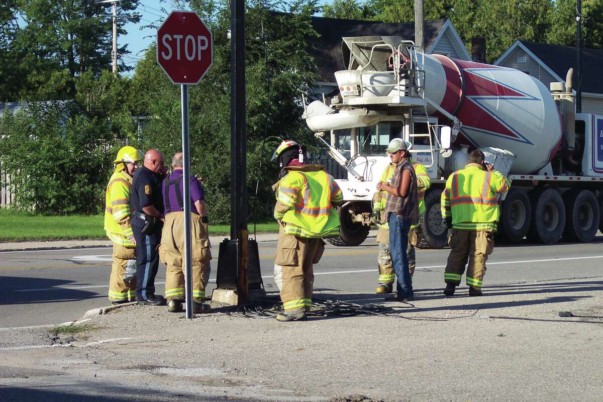 Down power line near Downtown Bad Axe