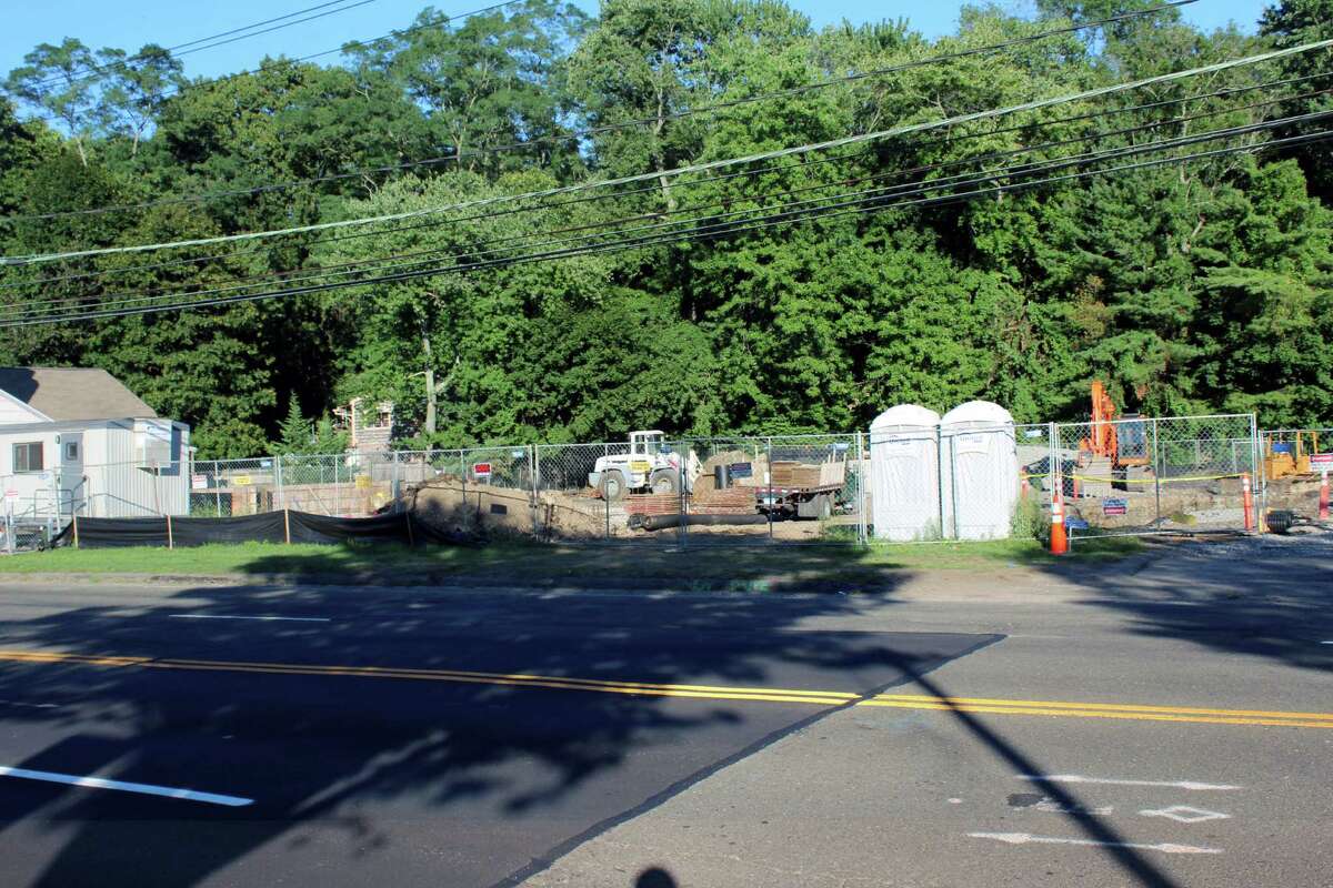 The future site of Shake Shack at 1340 Post Road in Darien on Monday.