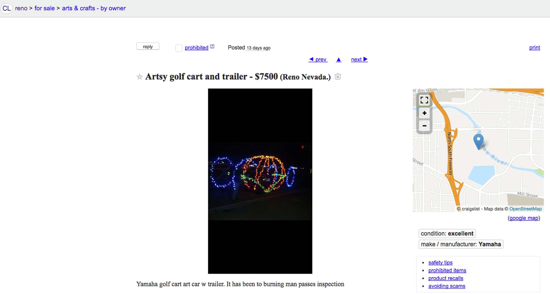 The most ridiculous, expensive Burning Man items for sale on Craigslist