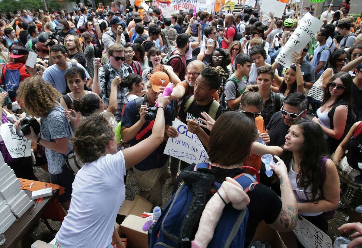 Dildos Descend On Ut Austin In Cocks Not Glocks Protest Of Guns On Campus