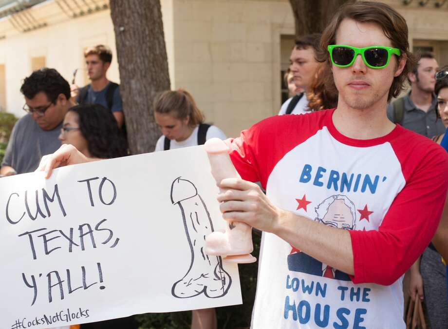 Photos: Students storm UT armed with colorful dildos and a powerful ...