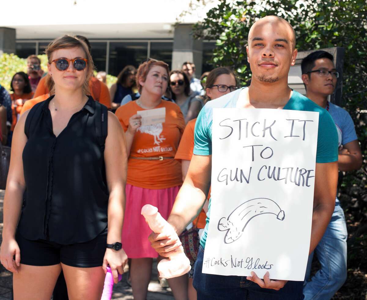 Photos: Students storm UT armed with colorful dildos and a powerful ...