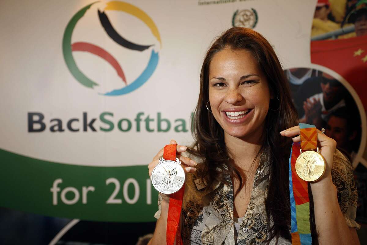 ** ADVANCE FOR WEEKEND EDITIONS, JUNE 13-14 -- FILE -- ** This March 25, 2009 file photo shows Olympic softball medalist Jessica Mendoza smiling during the 2009 SportAccord gathering in Denver. Mendoza will be among the athletes joining International Softball Federation president Don Porter making a presentation to the International Olympic Committee in a bid to get softball back onto the Olympic program in 2016. (AP Photo/Jack Dempsey, file)