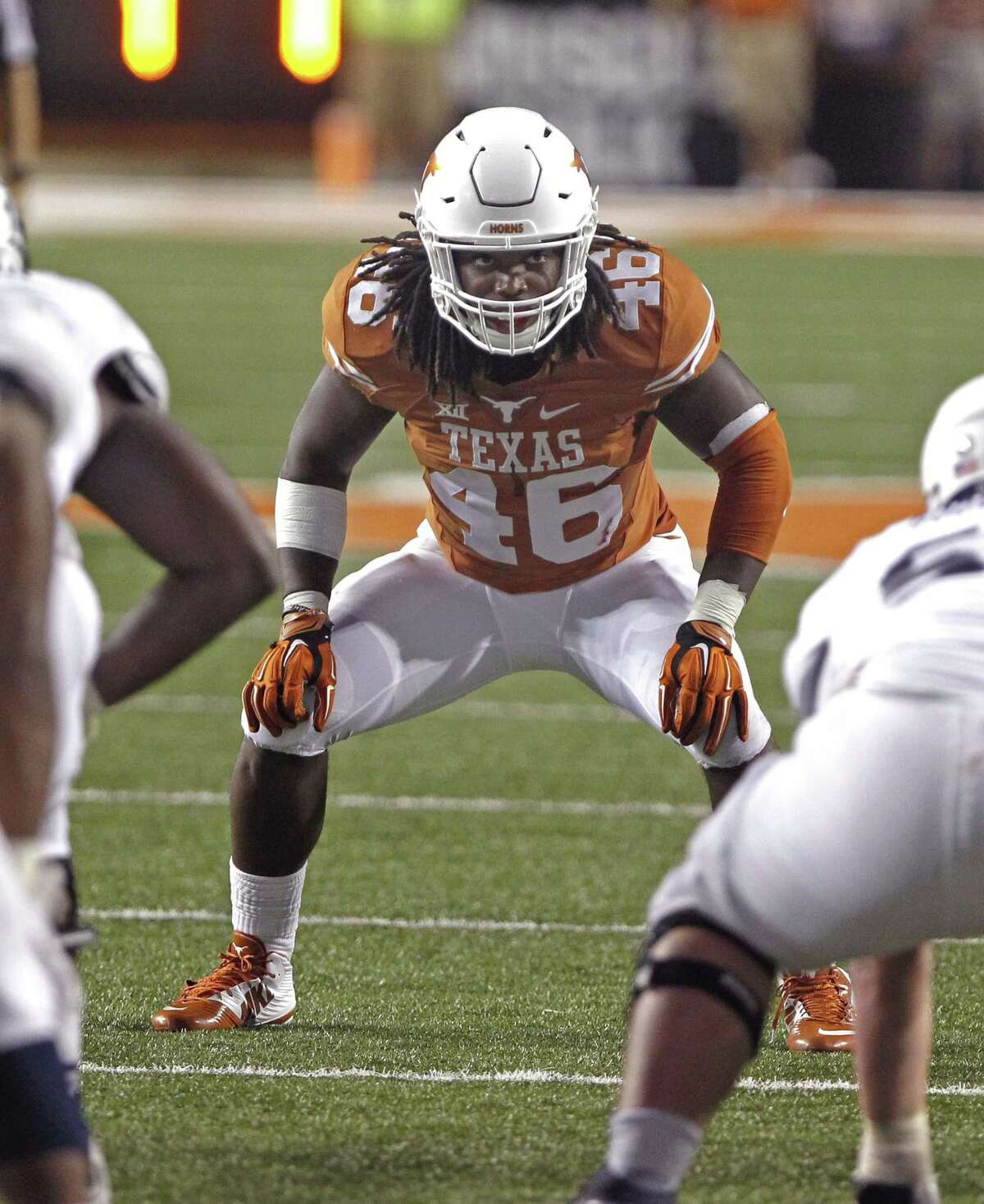 Texas’ Malik Jefferson will move back to outside linebacker after struggling last year in the middle.