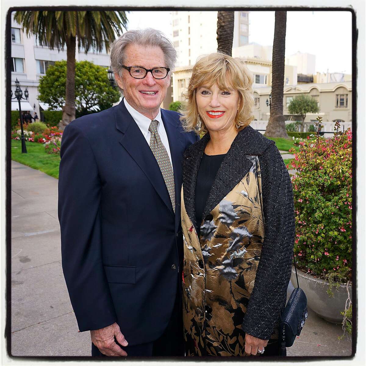 Kevin Shanahan and his wife, SFGH Board President Connie Shanahan, at the Fairmont Hotel for the Tony Bennett benefit concert that raised $1 million for hospital pediatric care. August 2016.