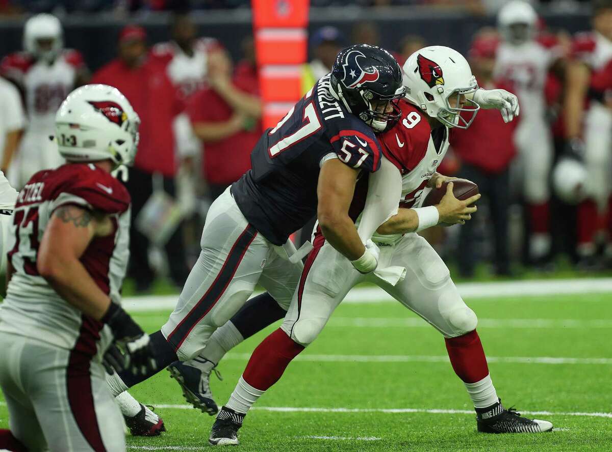 The undrafted rookie from Stanford has improved every game after playing defensive end in college. He terrorized Arizona’s quarterbacks and running backs in the victory over the Cardinals on Sunday. He finished with two sacks and came close to four. At 6-4, 260, he has the size, work ethic and attitude defensive coordinator Romeo Crennel likes in his outside linebackers. He’s got a good chance to make the team.