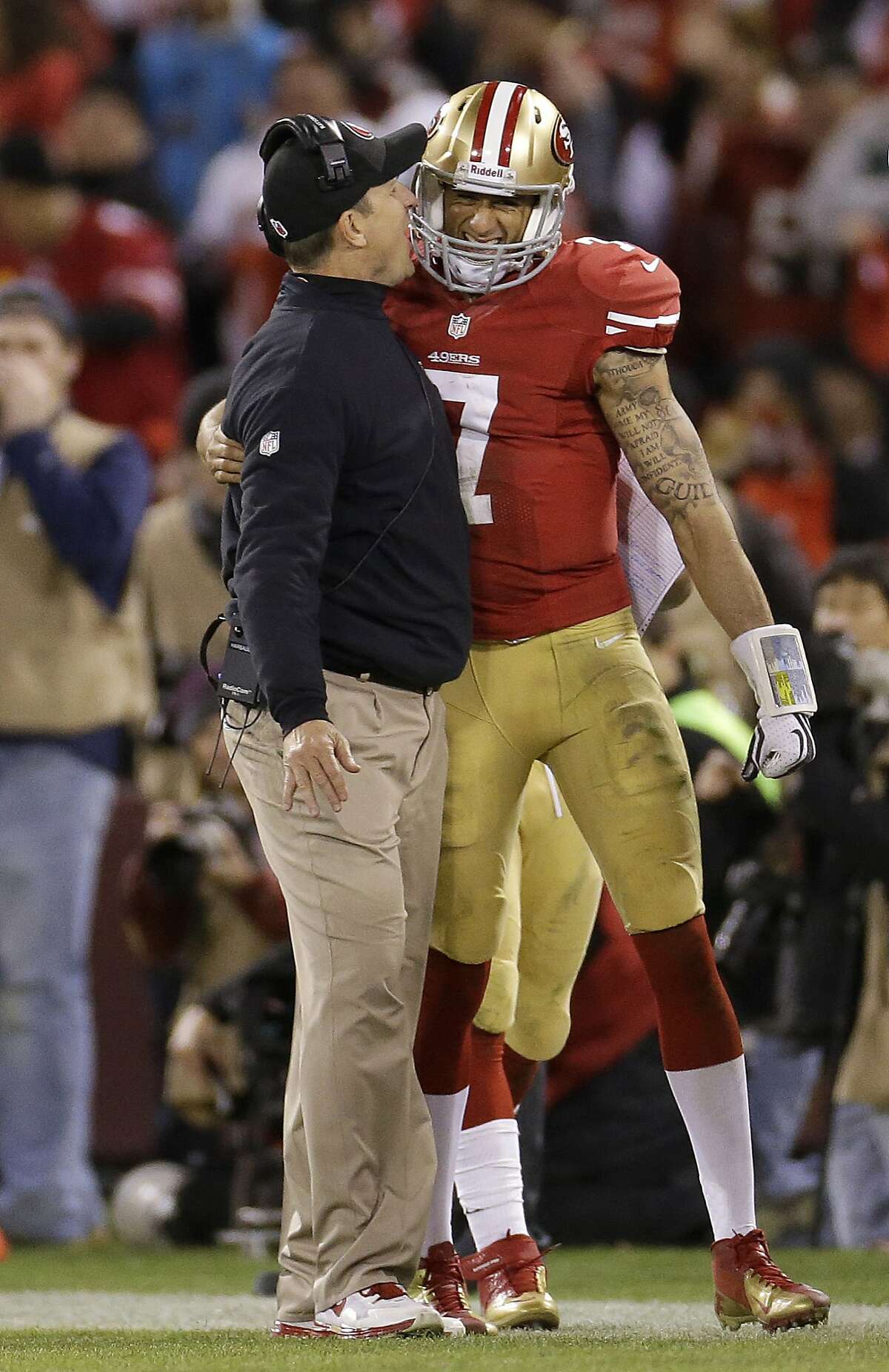 Harbaugh on Kaepernick: 'I don't respect the motivation or the action'