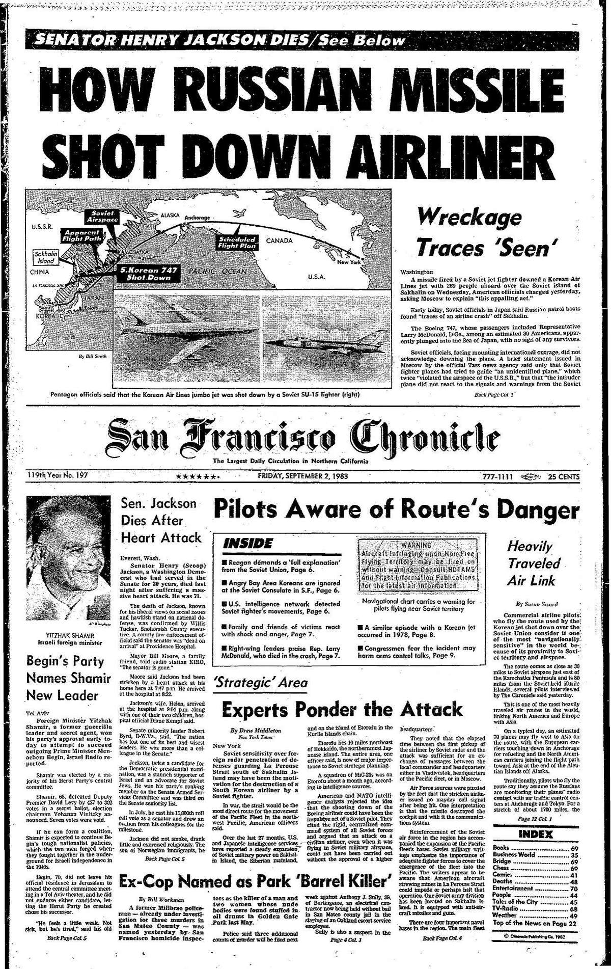 Chronicle Covers When the Soviets shot down a civilian airliner