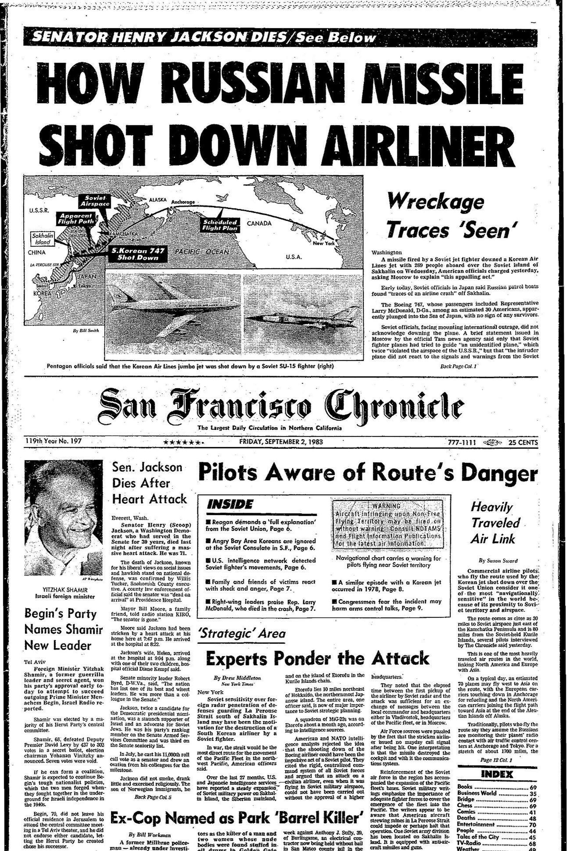 Chronicle Covers: When the Soviets shot down a civilian airliner