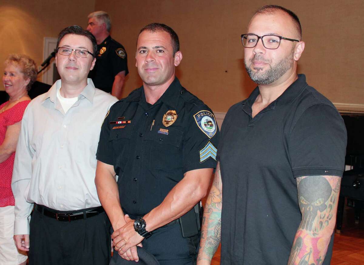 Darien Police hold ceremony to promote five officers
