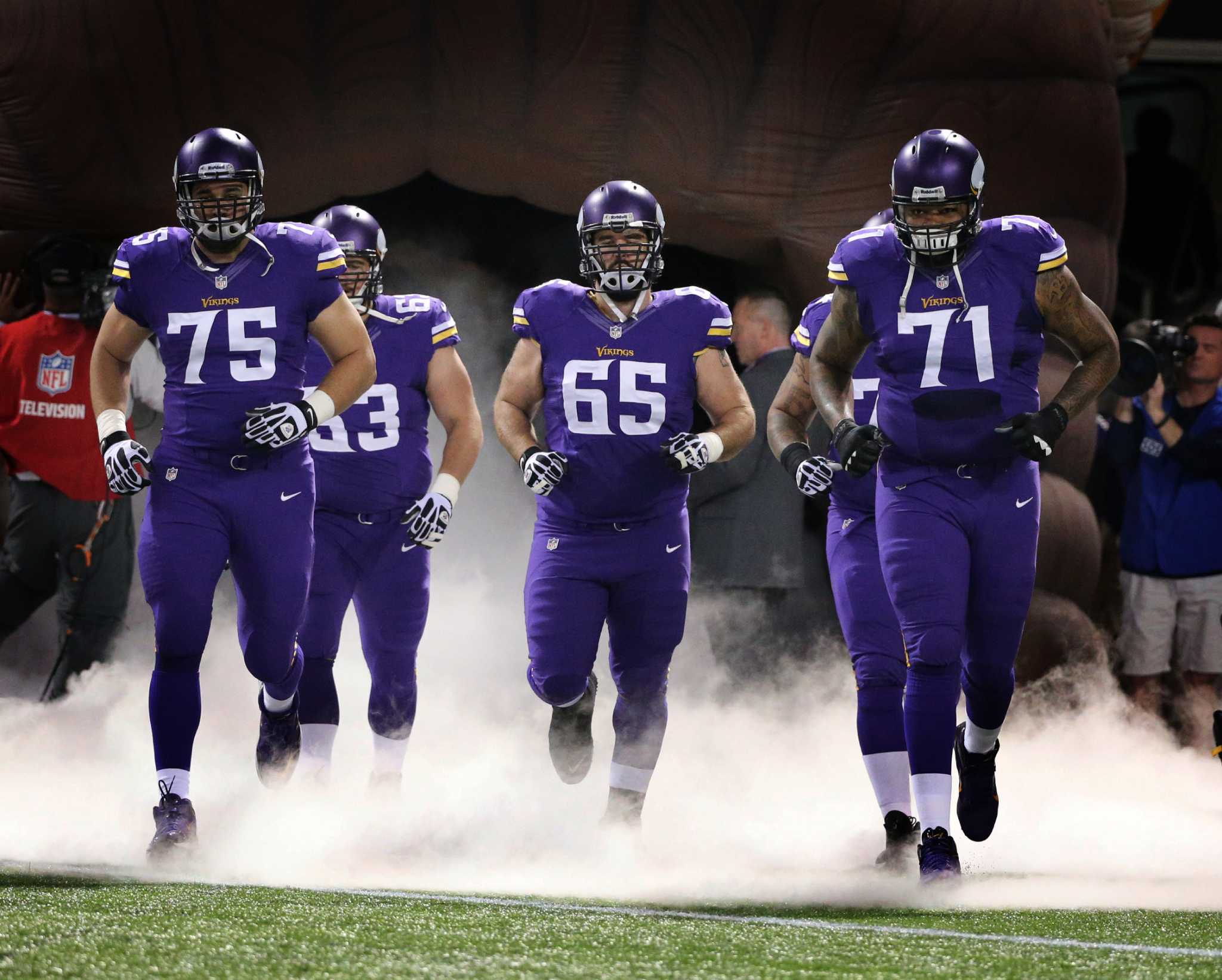 Minnesota Vikings center Matt Birk is shown during an NFL football