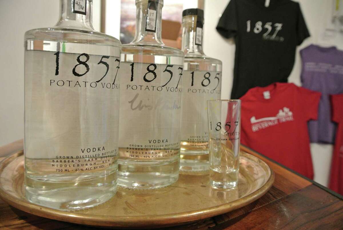 "The idea started years ago with my mom and dad looking at all the potatoes we have that aren't pretty enough to sell at a road stand," says Elias Barber, co-owner of 1857 Spirits. The distillery is an extension of Barber's Farm, which was founded in Middleburgh in 1857 as a dairy, but is now cherished for its prized potatoes. (Deanna Fox)