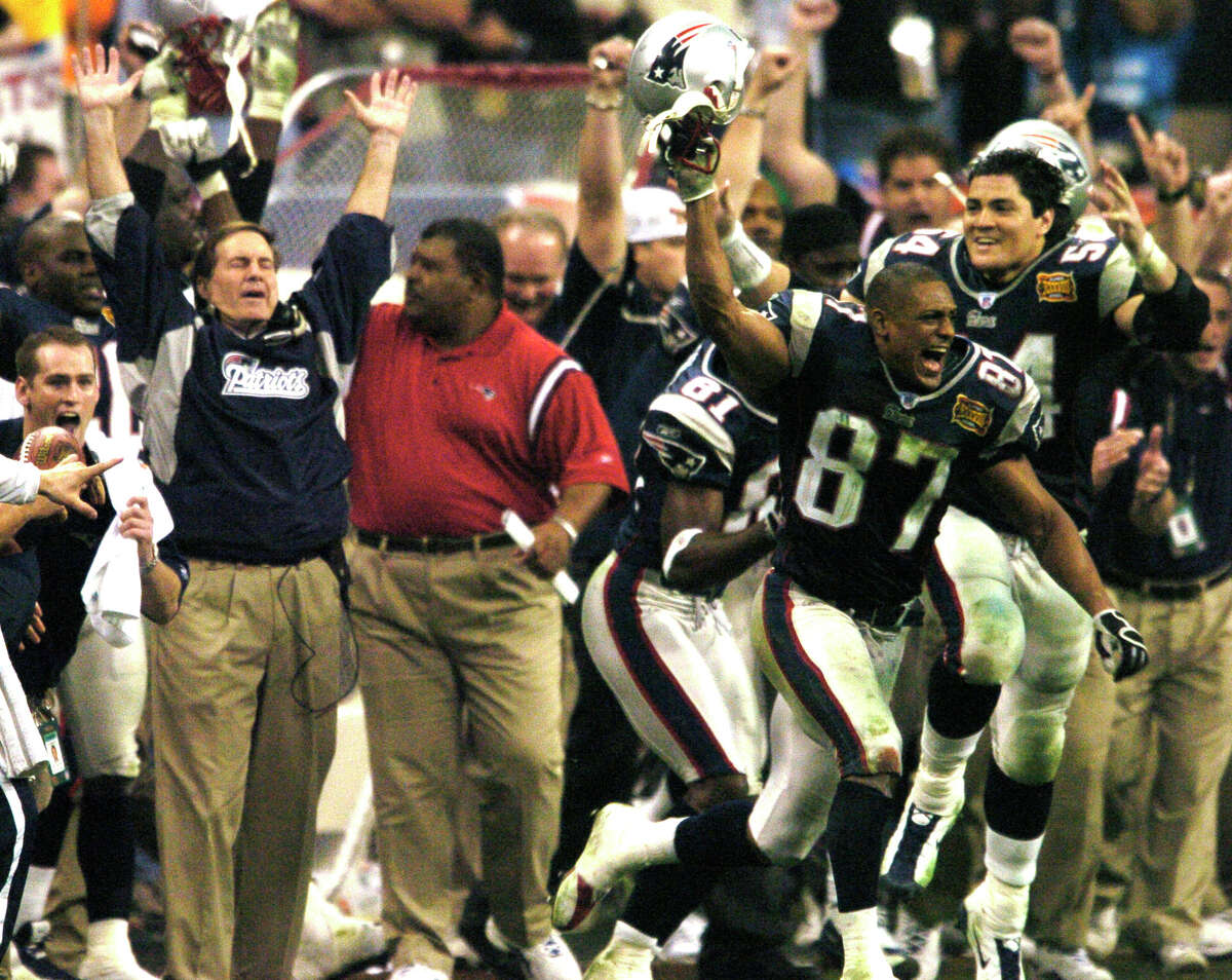 New England Patriots, 2003 Preseason: 4-0 Regular season: 14-2 After a 2-2 start, the Patriots won their final 12 regular-season games to easily win the AFC East and claimed their second Super Bowl championship with a thrilling win over Carolina at then-Reliant Stadium.