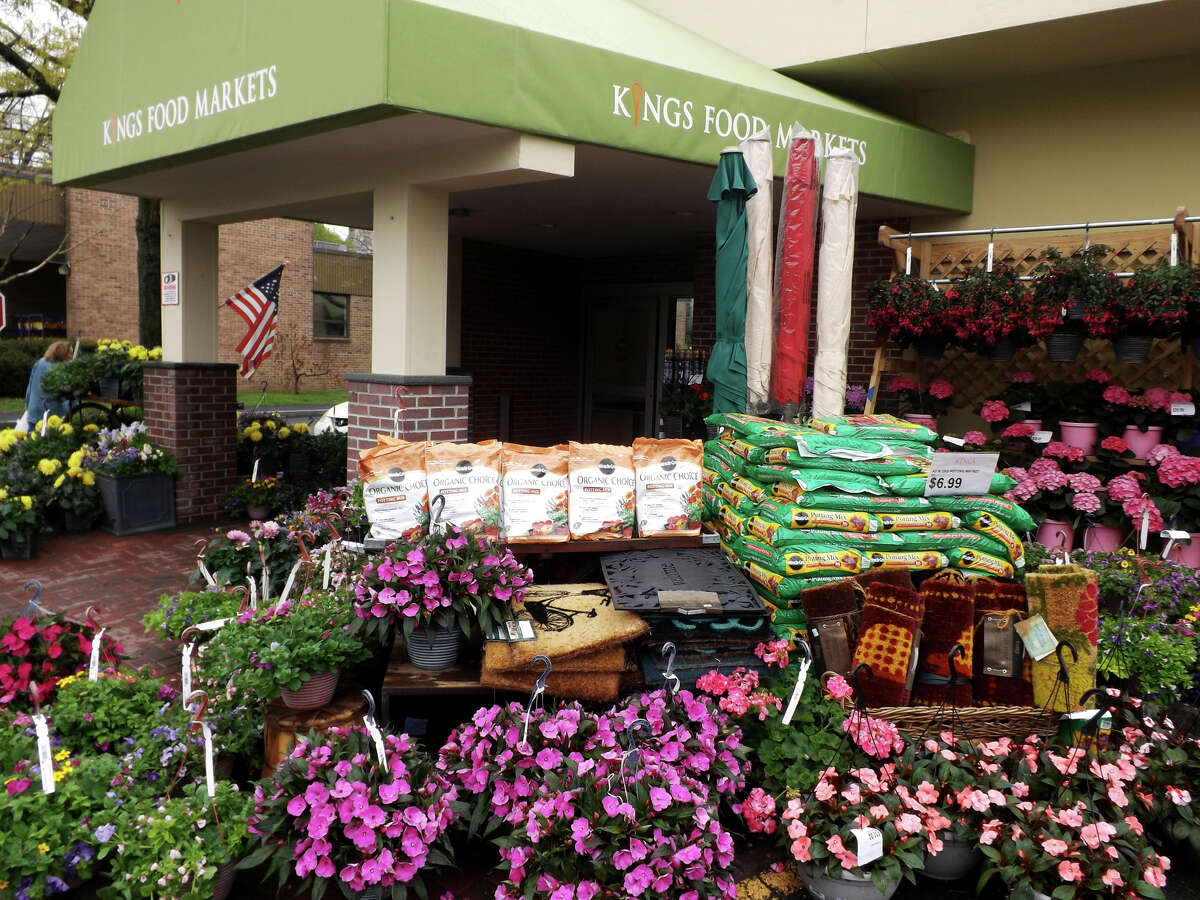 Kings Food Markets, at 26 Arcadia Road Old Greenwich, Conn. has a full array of flowers and gardening supplies on sale ahead of Mother's Day on Sunday, May 11, 2014. It's one of many places where gardening supplies and flowers are being peddled as the weather warms.