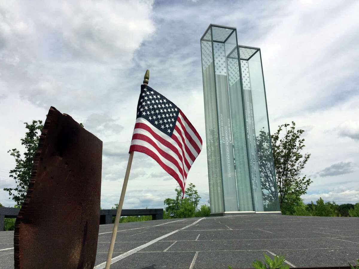 An American Flag displayed at the 9/11 Memorial in Cos Cob Park, Greenwich, Conn., Saturday, July 2, 2016.