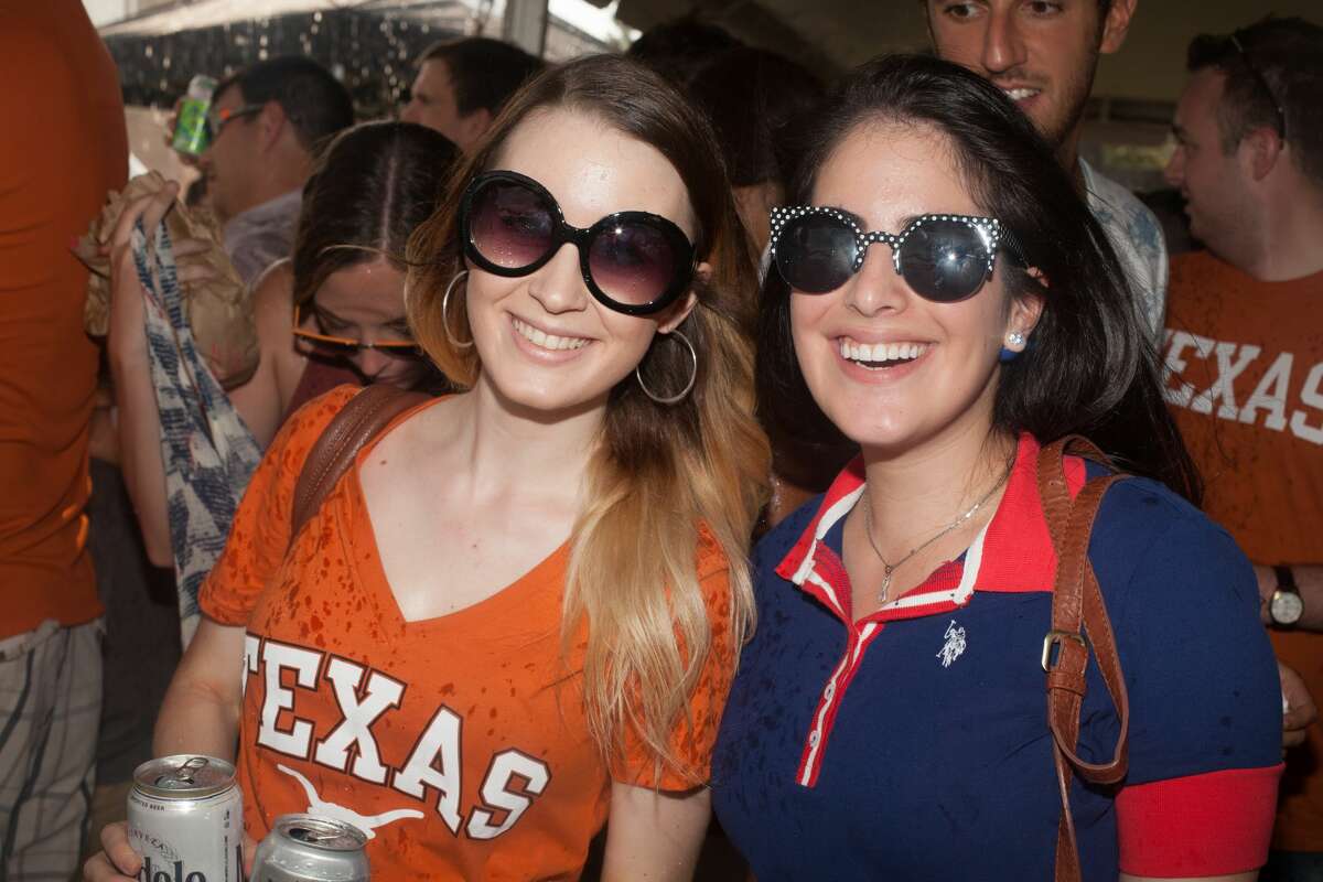 Longhorns fans pack Central Austin in a huge roving tailgate/general opening day party Sunday afternoon, Sept. 4, 2016, as their beloved team readied to take on Notre Dame in the first college football game of their 2016 season.