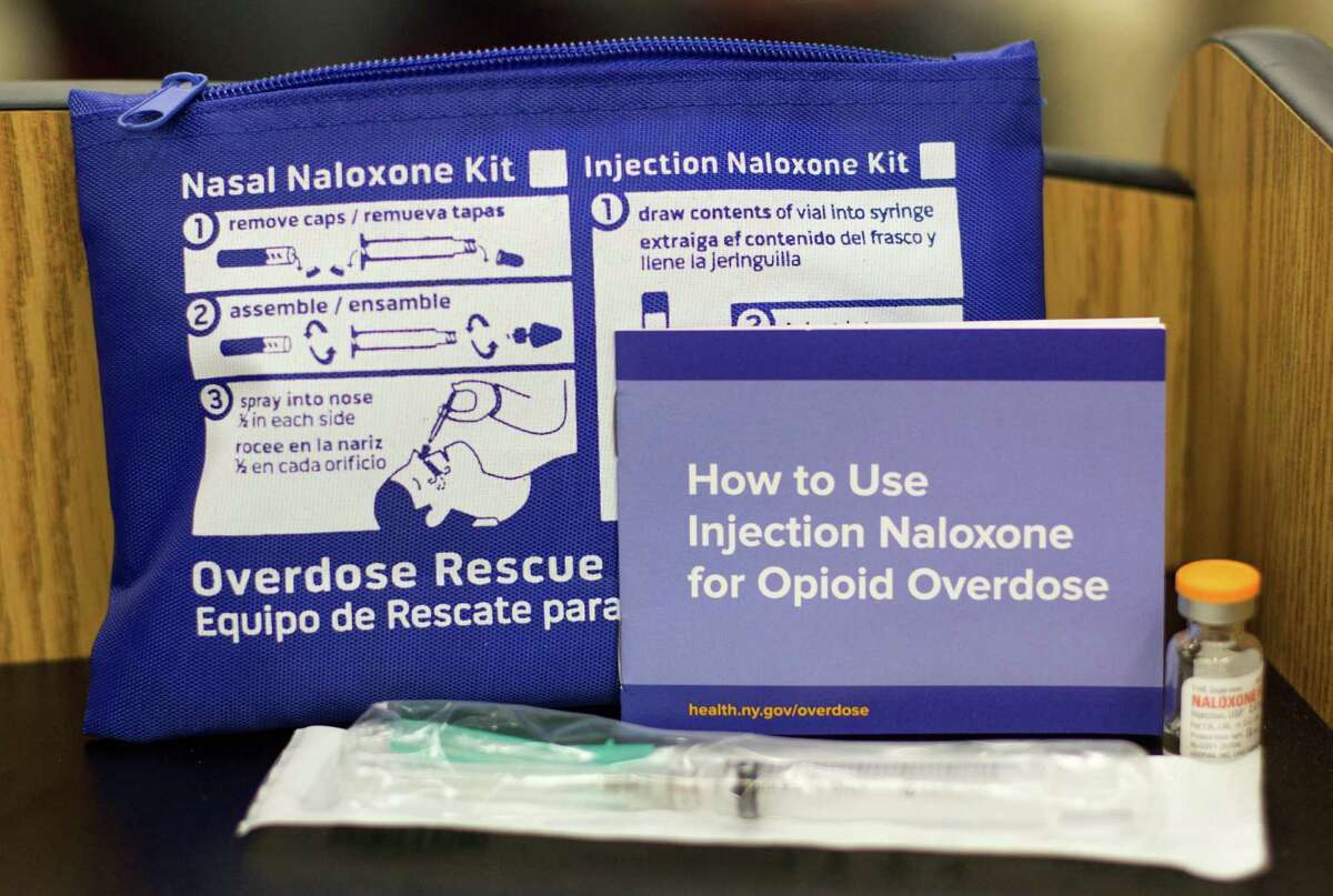 A Narcan opioid overdose kit is pictured at the University at Albany on Thursday evening, Sept. 1, 2016, in Albany, N.Y. (Erin Nagy/UAlbany)