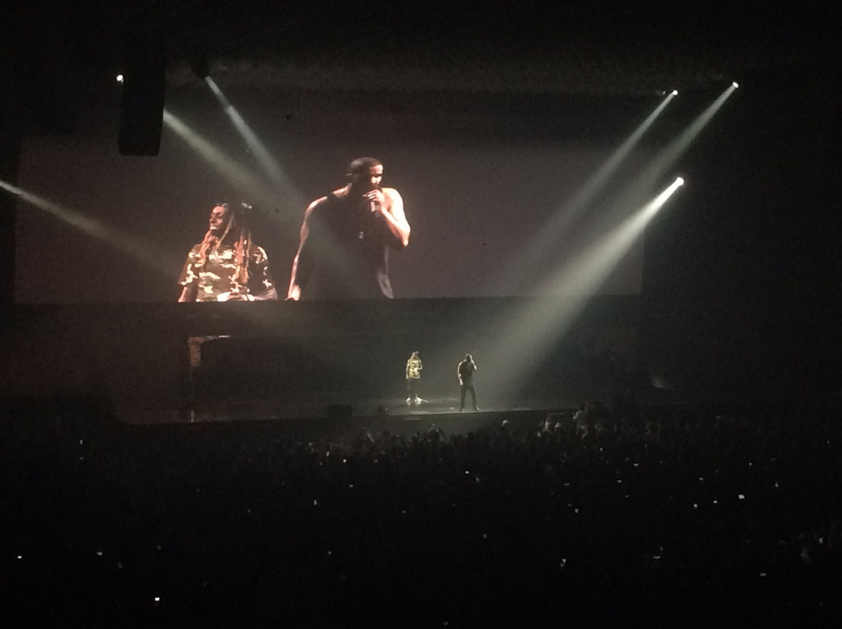 During his concert at @toyotacenter Monday night, Drake announced